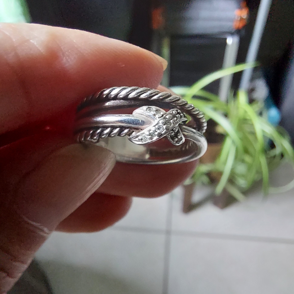 David Yurman Diamond x Crossover Ring